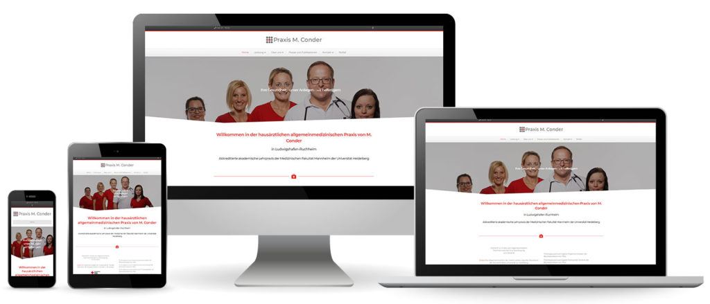 Launch der Website für die Arztpraxis M. Conder in Ludwigshafen-Ruchheim